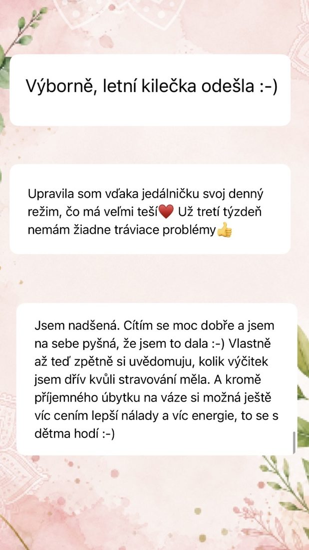 Zpráva od klientky