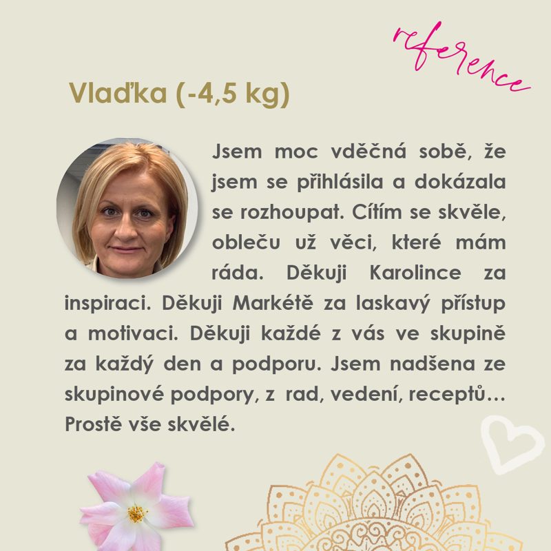 Zkušenost klientky Vlaďky