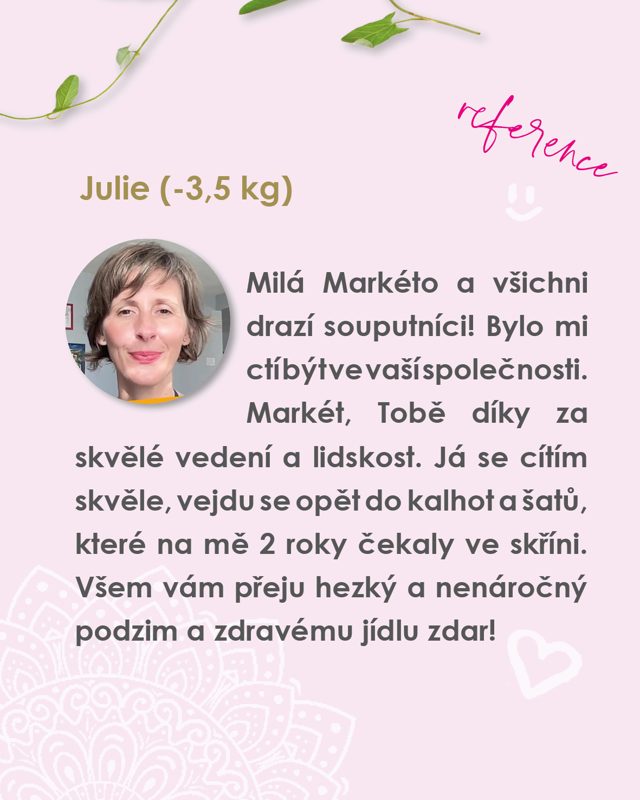 Zkušenost klientky Julie